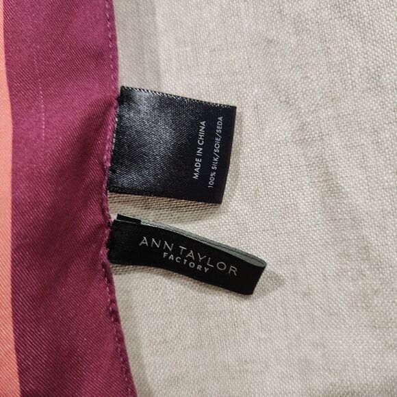 Ann Taylor Factory Color Block Floral Square Scarf - Picture 9 of 9
